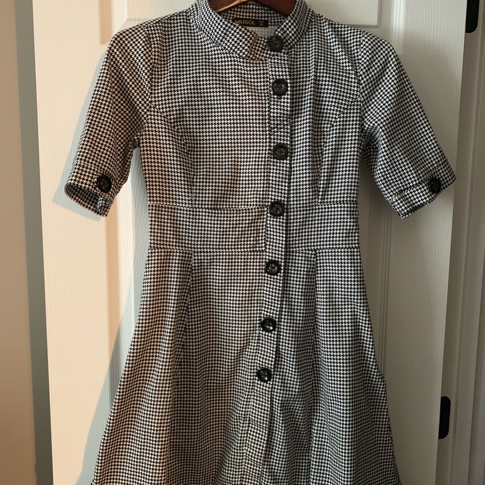 Miusol Houndstooth Print Dress